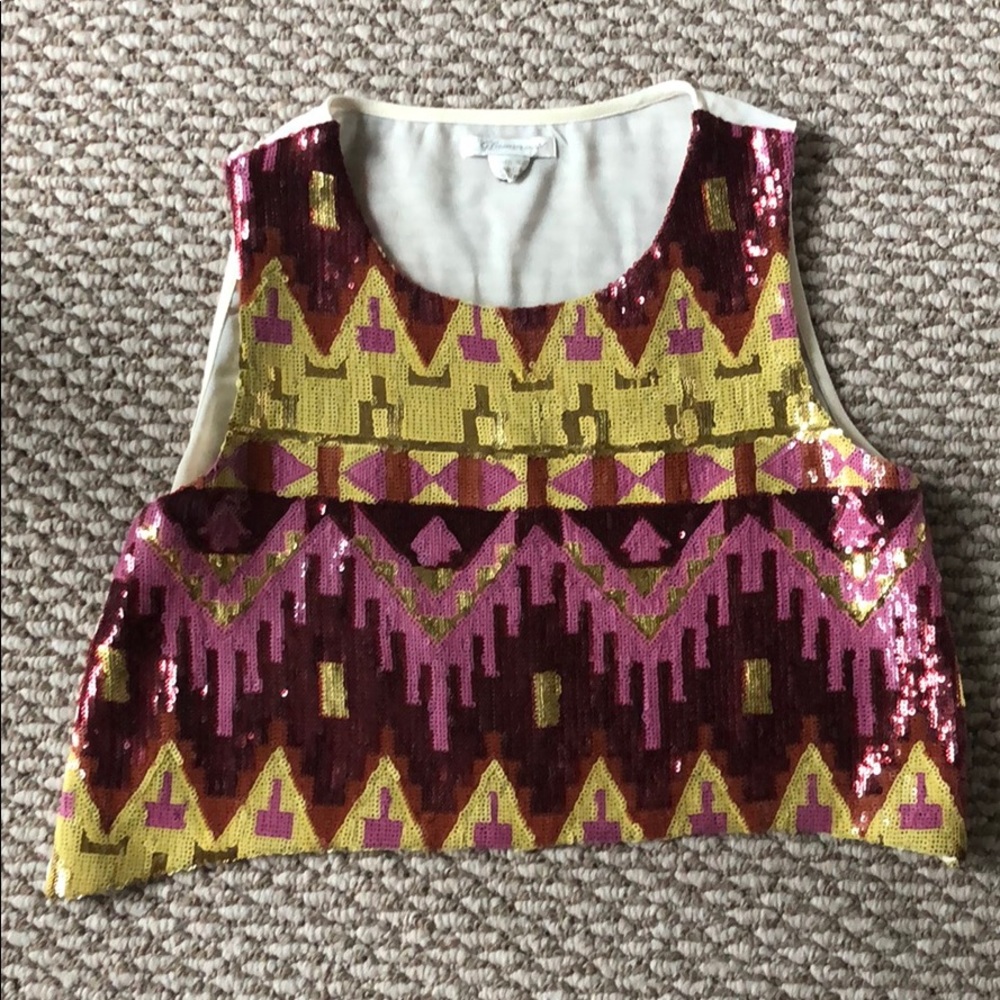 South moon under sequin crop top